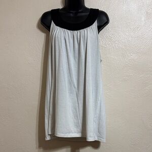 JohnPaulRichard Sleeveless Top with Black Neckline